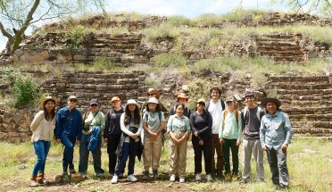 UT architecture students gather at a world heritage site in Mexico