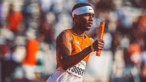 Jonathan Jones competes at the Texas Relays. 