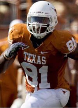 After four years, Acho left Texas as one of UT Austin’s most-decorated Longhorns, both as a student and an athlete. The two-time Academic All-American earned the 2010 Wuerffel Trophy, awarded to the college football player who best exemplifies community service and leadership achievement on and off the field.  
