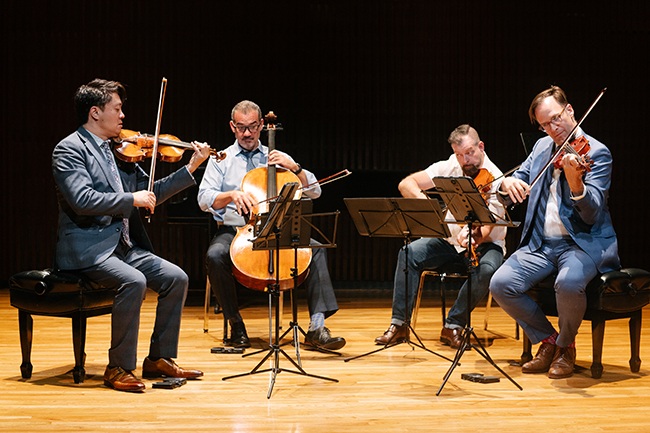 The Miró Quartet plays onstage at FILUNI 2023