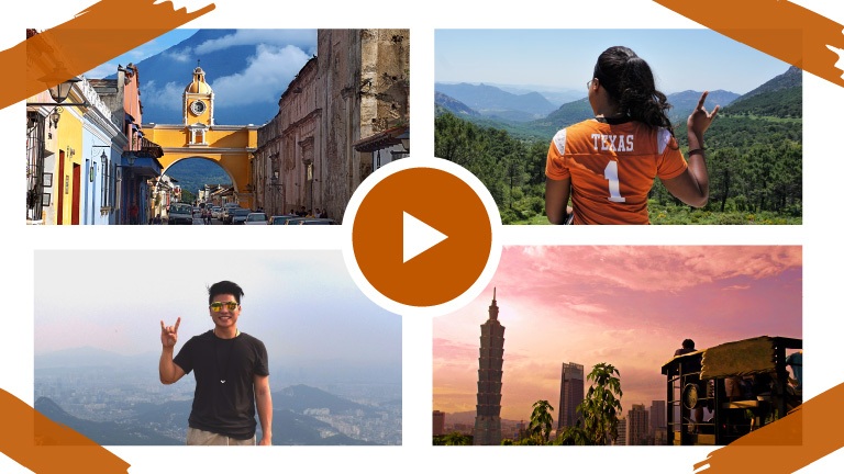Collage of video thumbnails from the Education Abroad Faculty-Led programs YouTube playlist