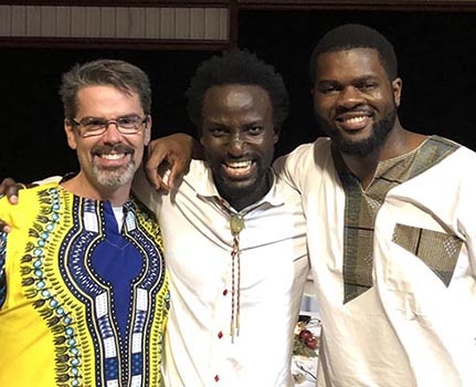 Board members of the African Leadership Bridge smile together