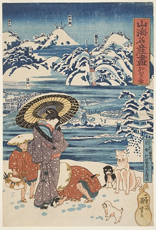 Print by artist Kuniyoshi, Kaga_ Yuki