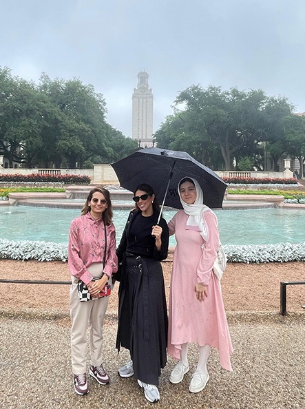 Three entrepreneurs from across Saudi Arabia — Sara Alattas (Jeddah), Noor Andejani (Dhahran) and Safiah Labani (Riyadh) — made their first trip to Texas after being named network ambassadors for Texas Global’s Saudi Women Entrepreneurs Networking and Membership Initiative. The three were interviewed and selected to visit The University of Texas at Austin in May 2024 and to continue promoting women’s entrepreneurship in Saudi Arabia thereafter.