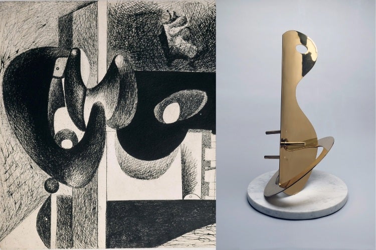 Artworks by Arshile Gorky and Isamu Noguchi