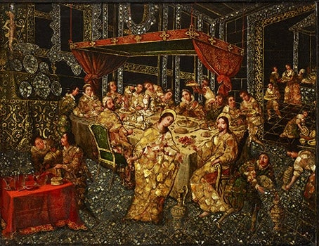 Painting by Nicolás de Correa, The Wedding at Cana
