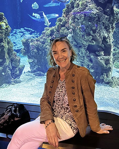 UT biology professor Jennifer Fritz at the oceanographic museum in Nice, France