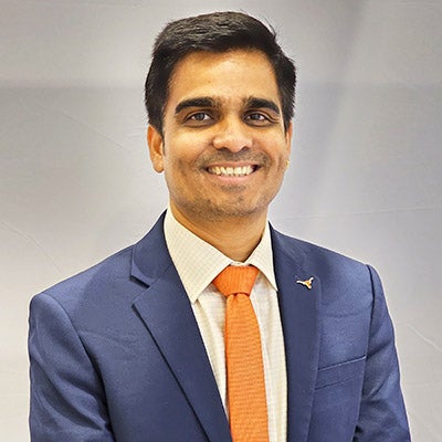 Associate Professor Srikanta Mishra in UT's in the Dept. of Speech, Language, and Hearing Sciences