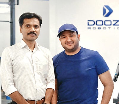 Doozy Robotics founders Suresh Chandrasekar and Ajmal Thahseen
